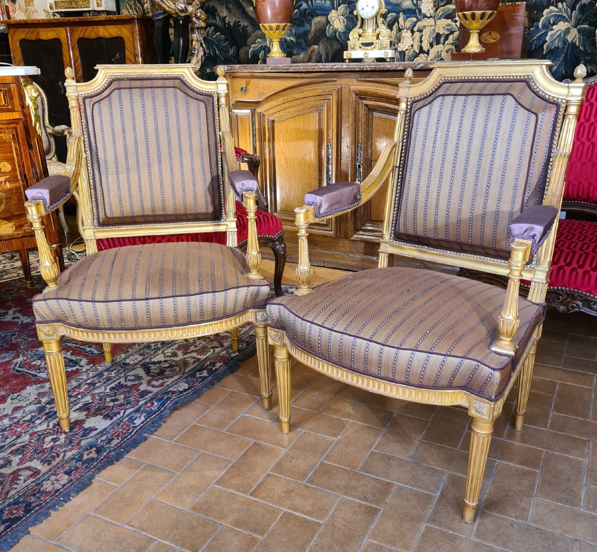 Pair Of Louis XVI-style Armchairs