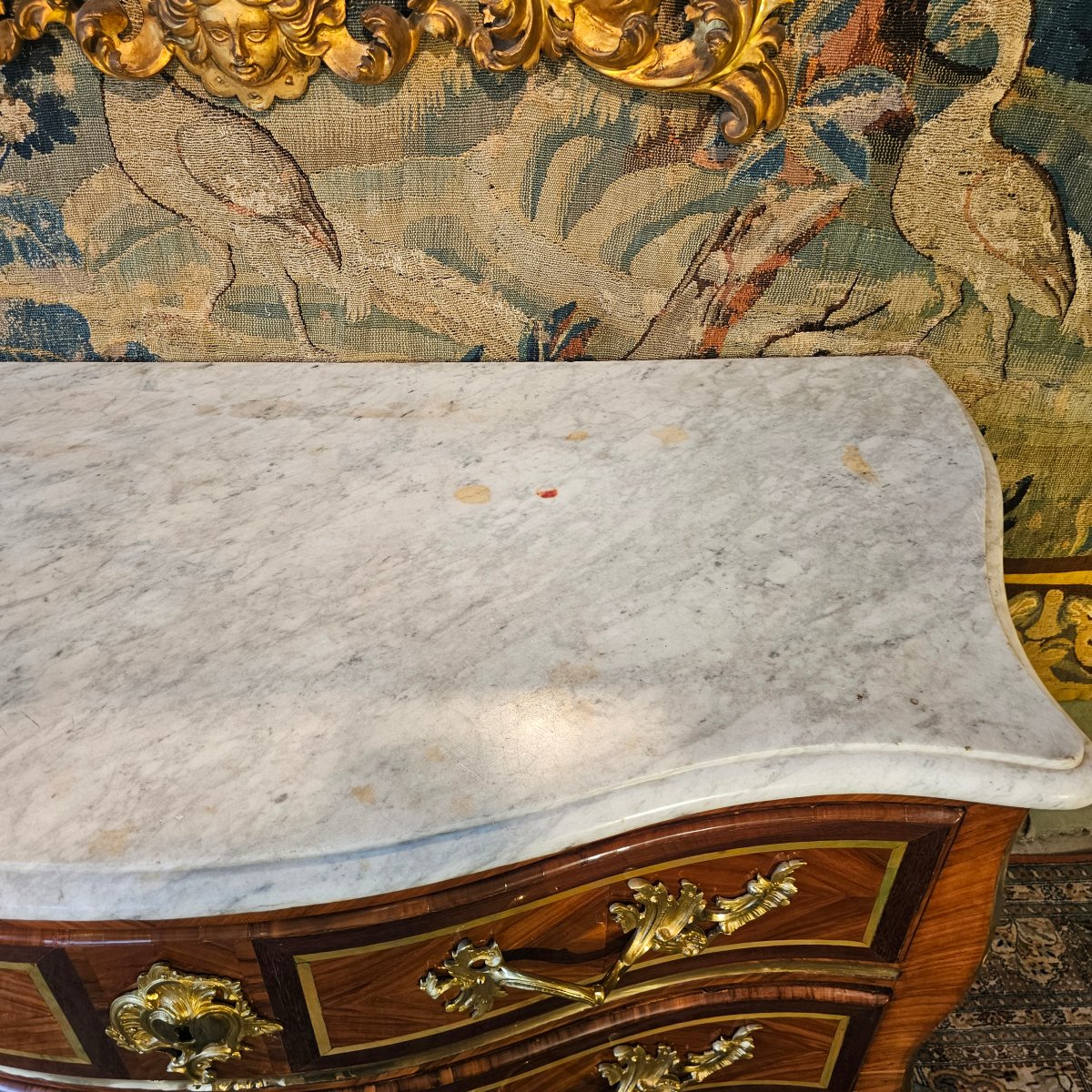 Large Commode Dite Sauteuse Epoque Louis XIV-photo-4
