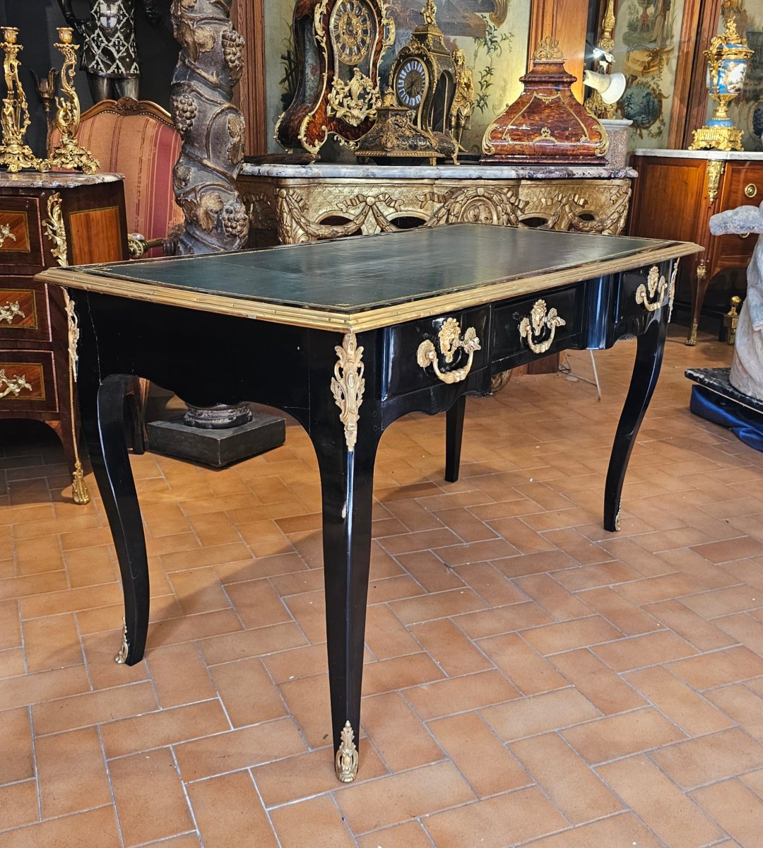 Bureau Plat Epoque Louis Régence-photo-2