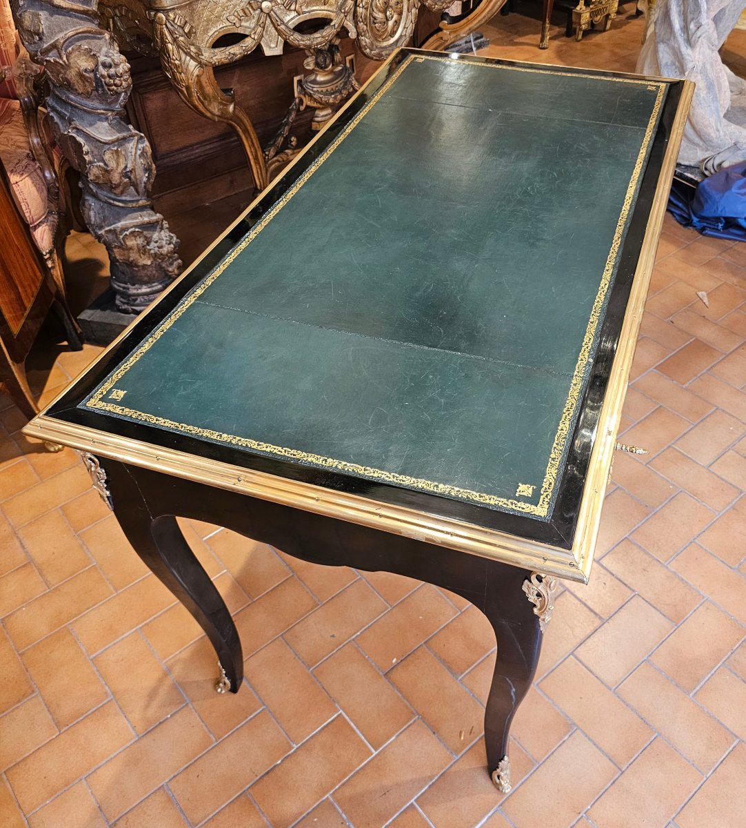Bureau Plat Epoque Louis Régence-photo-3