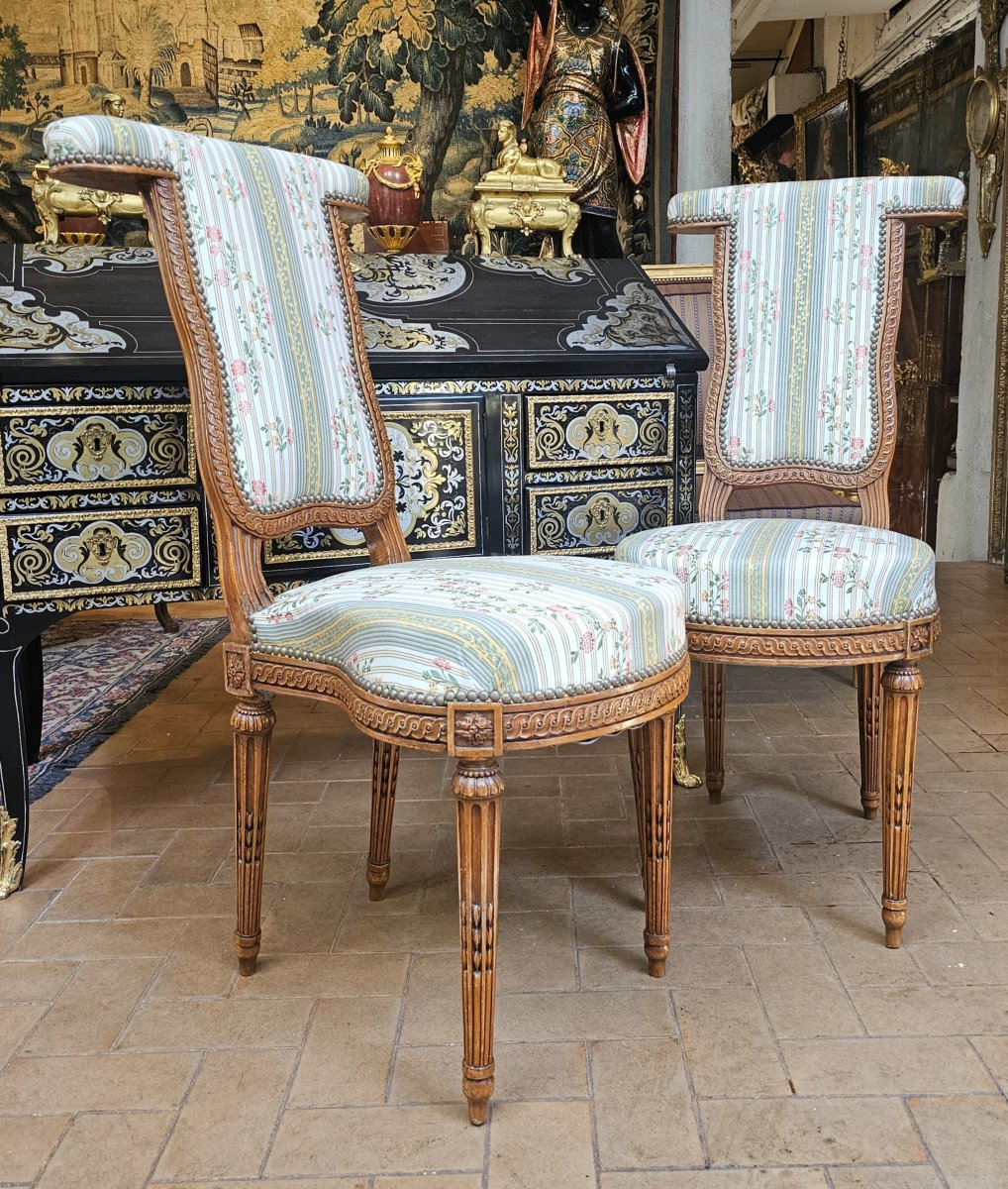 Pair Of Louis XVI Period Chairs-photo-2