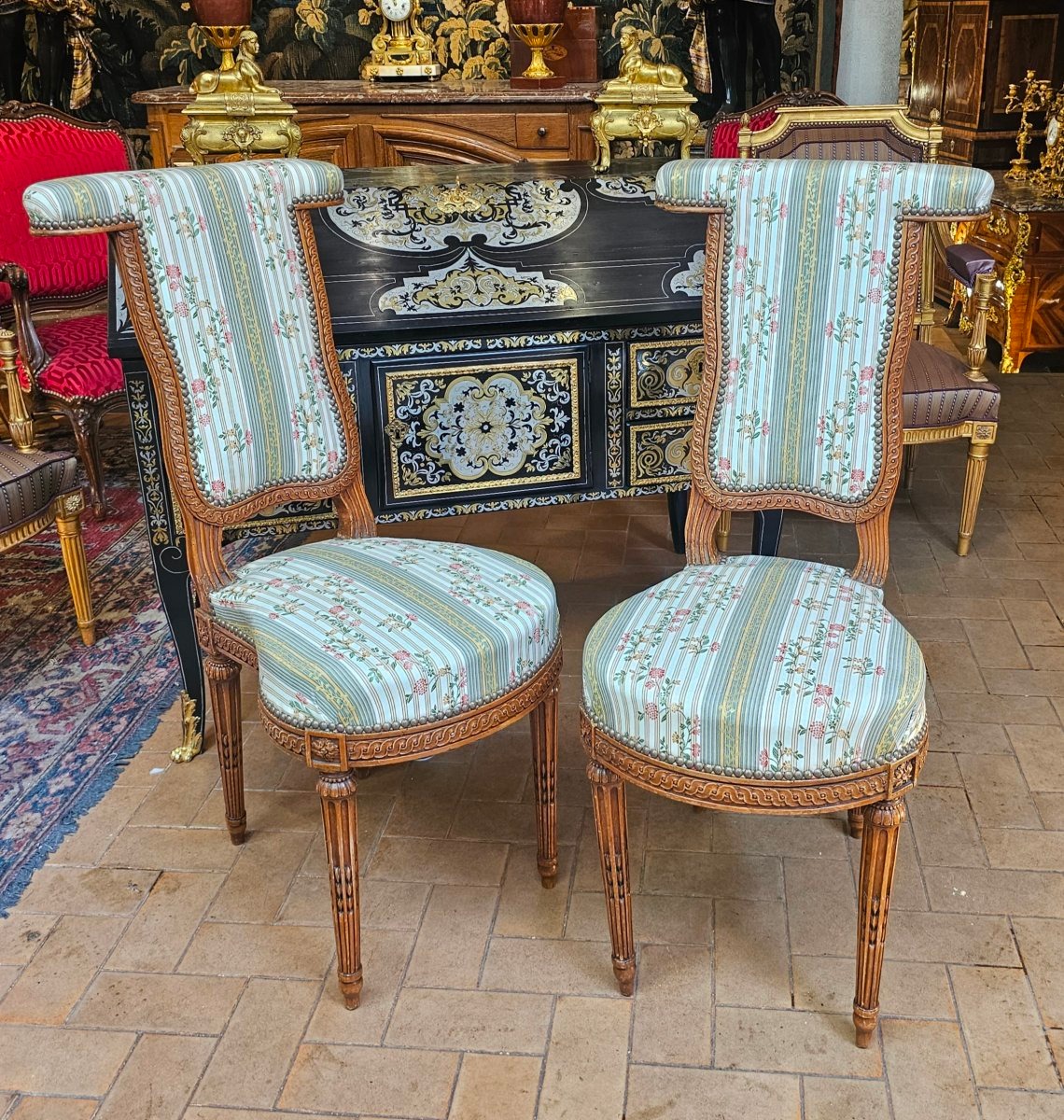 Pair Of Louis XVI Period Chairs-photo-1