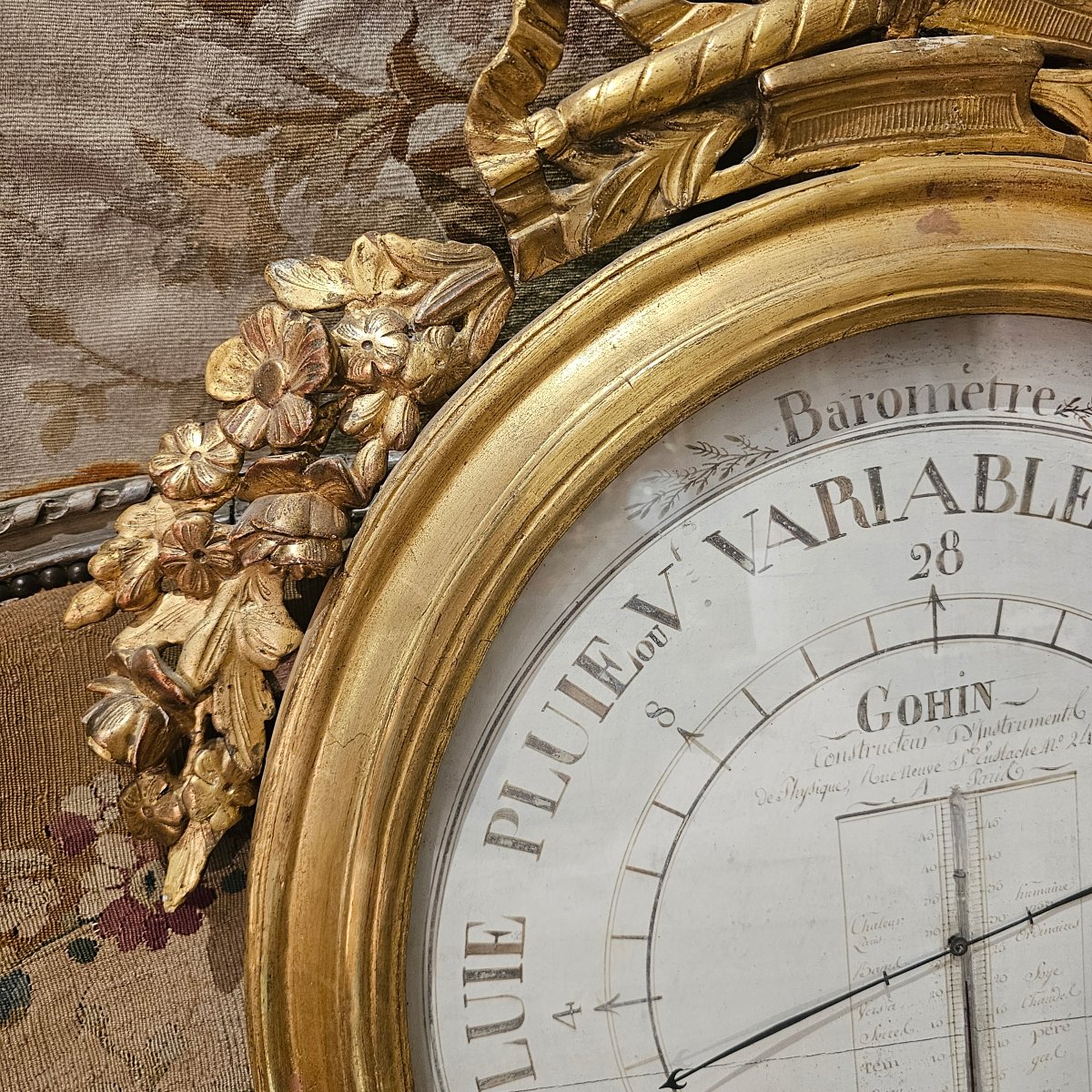Gilded Wooden Barometer From The Louis XVI Period-photo-3