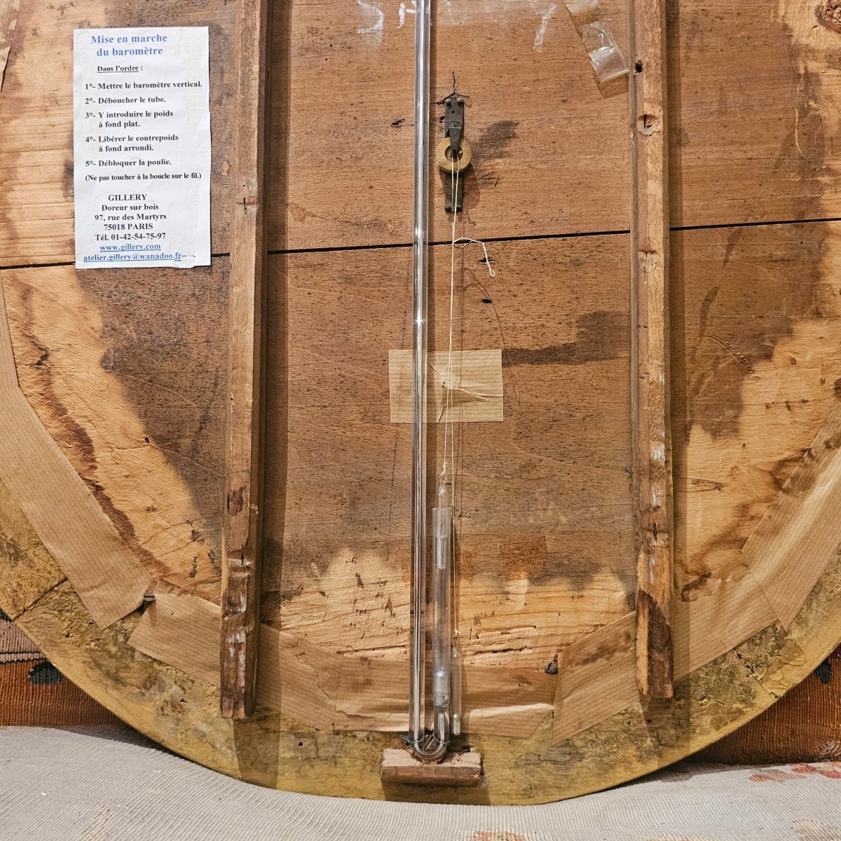 Gilded Wooden Barometer From The Louis XVI Period-photo-3