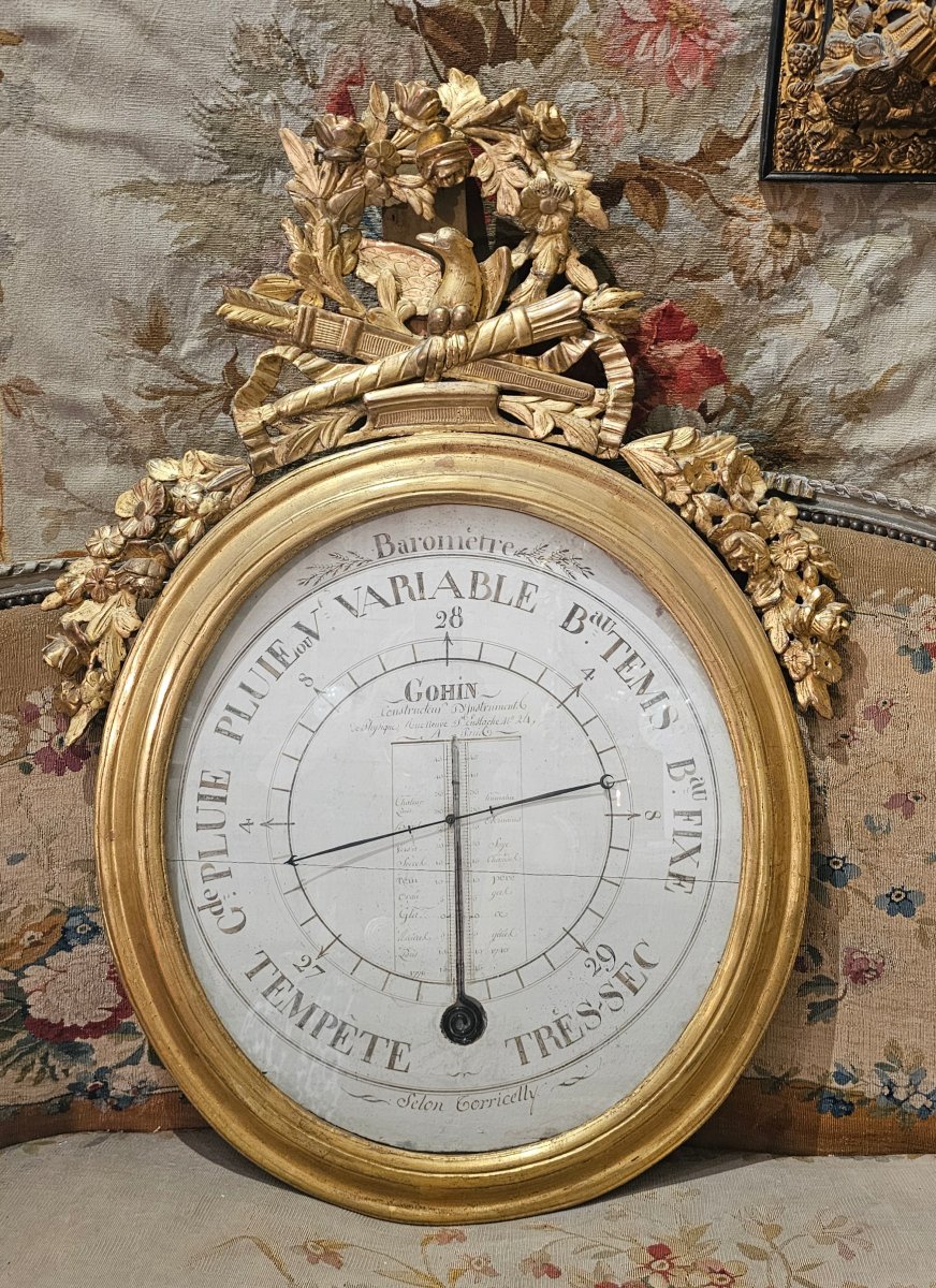 Gilded Wooden Barometer From The Louis XVI Period