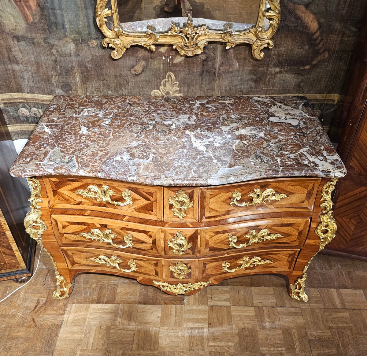Louis XV-era Tomb-shaped Chest Of Drawers-photo-1