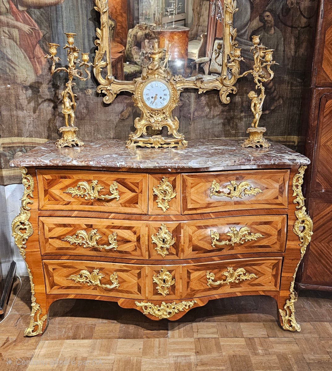 Louis XV-era Tomb-shaped Chest Of Drawers