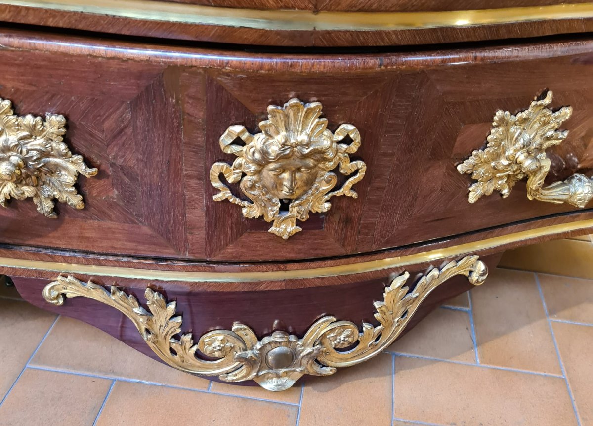 Commode de Forme Tombeau Epoque Régence-photo-2