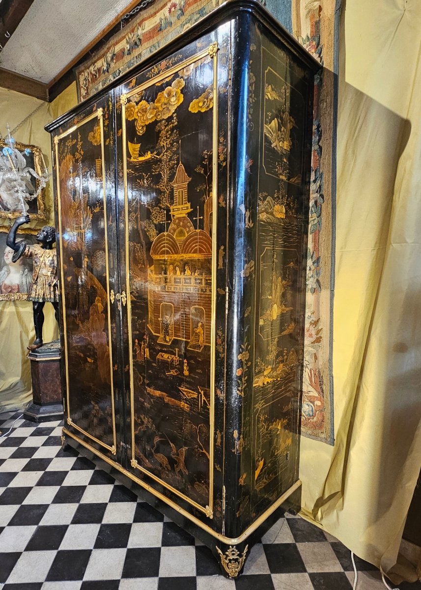 Importante Armoire en Laque de Chine Epoque Louis XV-photo-2