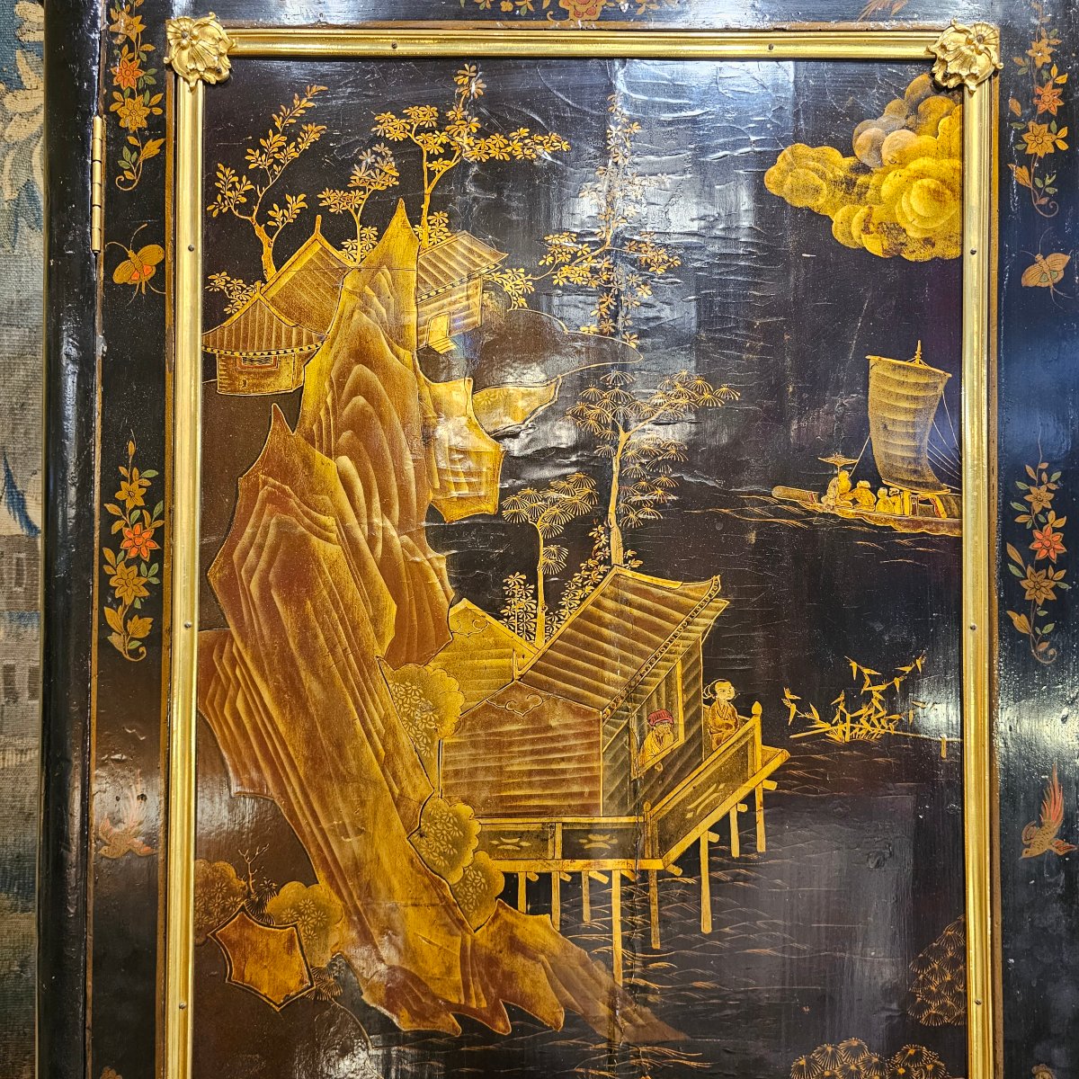 Importante Armoire en Laque de Chine Epoque Louis XV-photo-3
