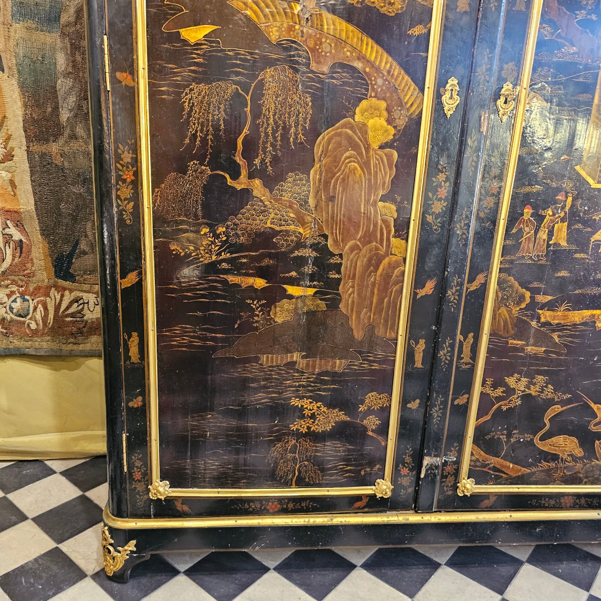 Importante Armoire en Laque de Chine Epoque Louis XV-photo-4
