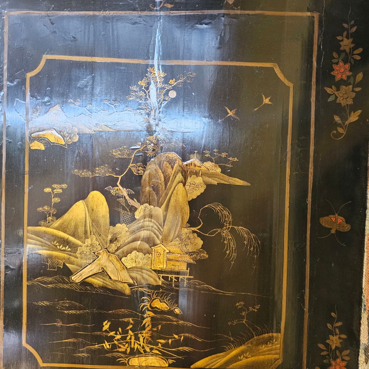Importante Armoire en Laque de Chine Epoque Louis XV-photo-5