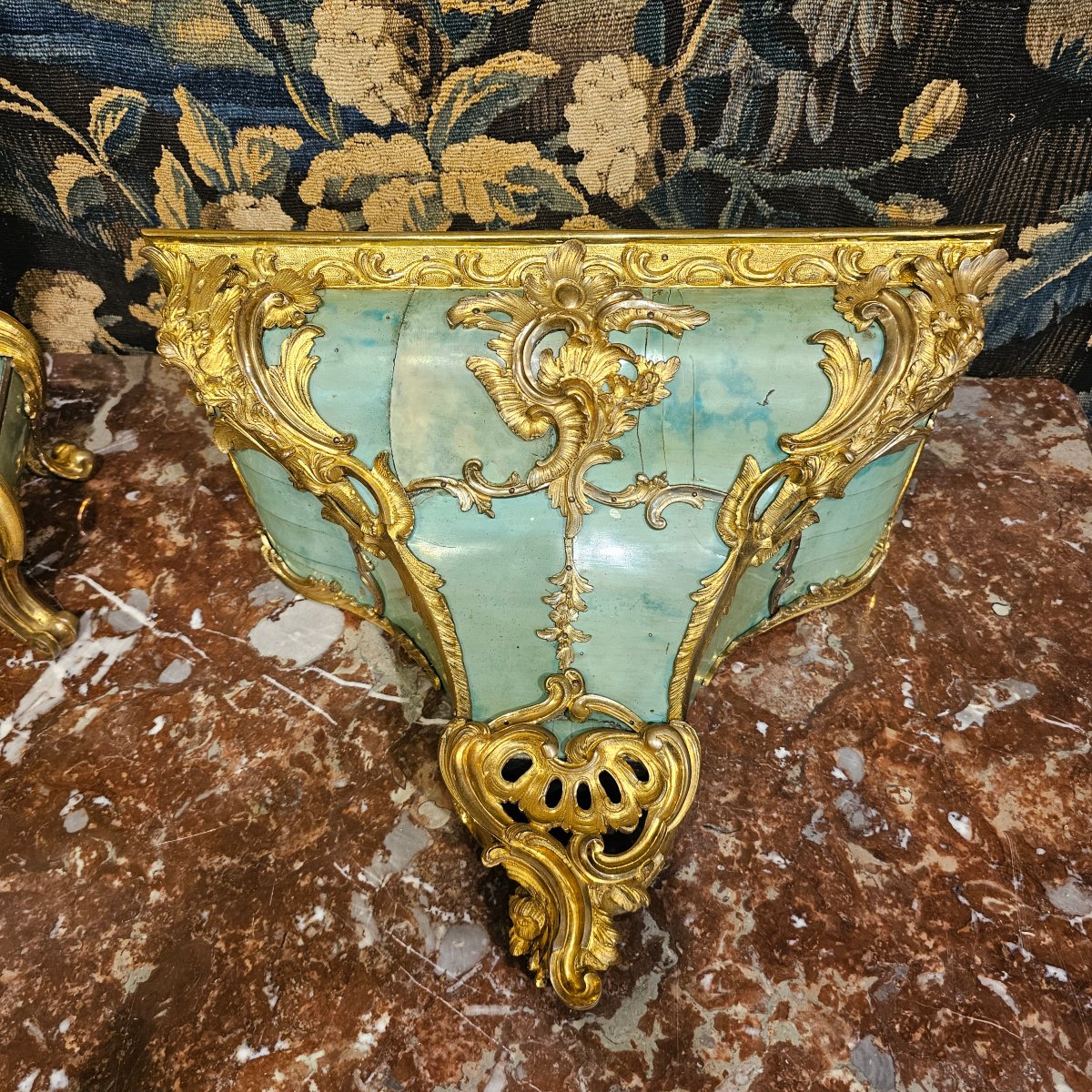 Cartel et Sa Console Epoque Louis XV-photo-6
