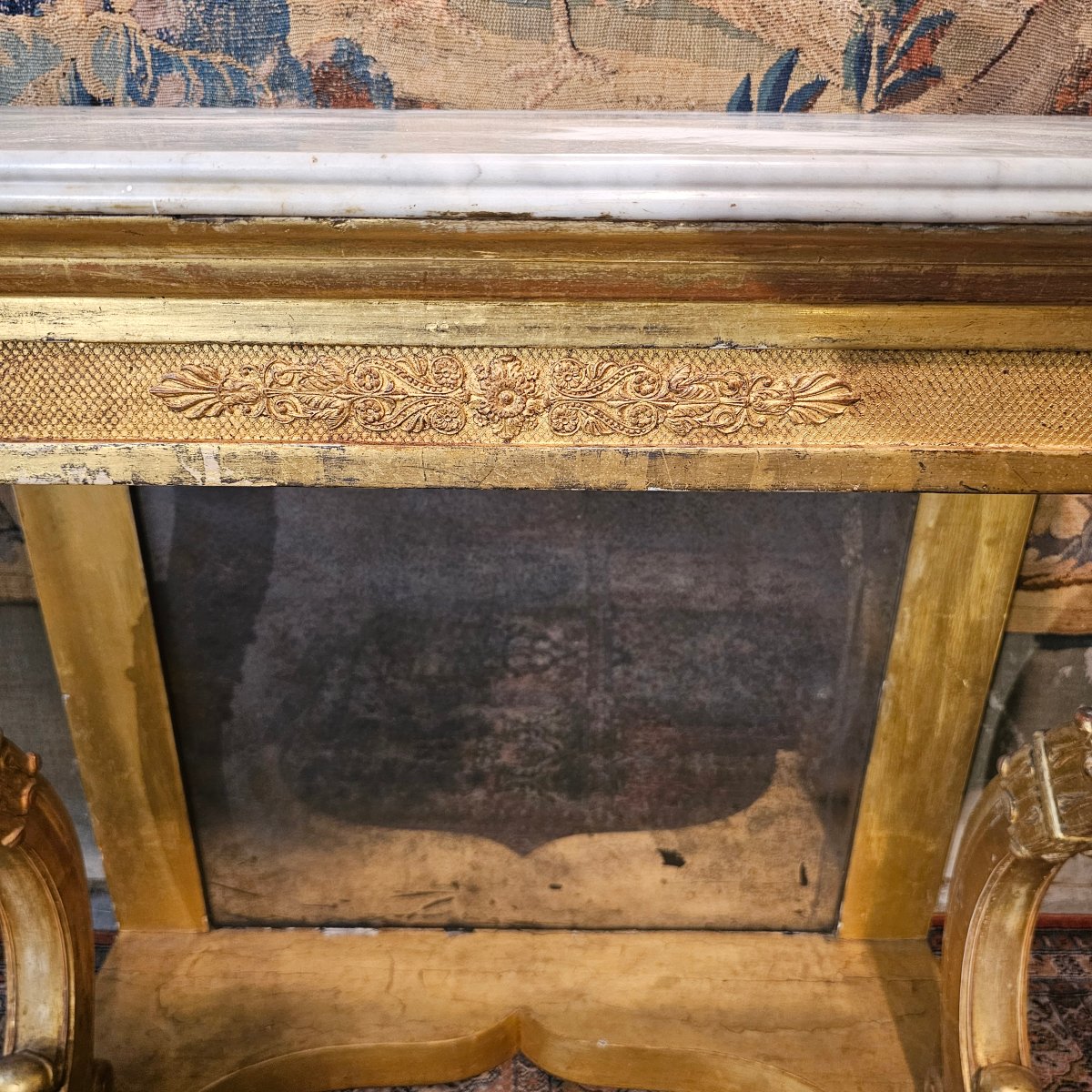 Console en Bois Doré Epoque Transition-photo-2
