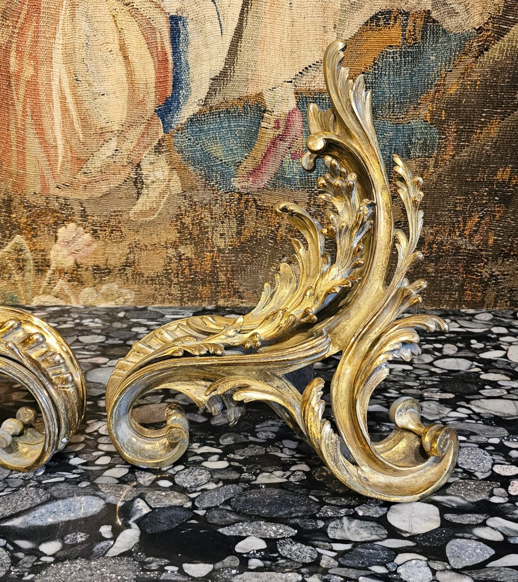 Pair Of 19th-century Andirons-photo-2
