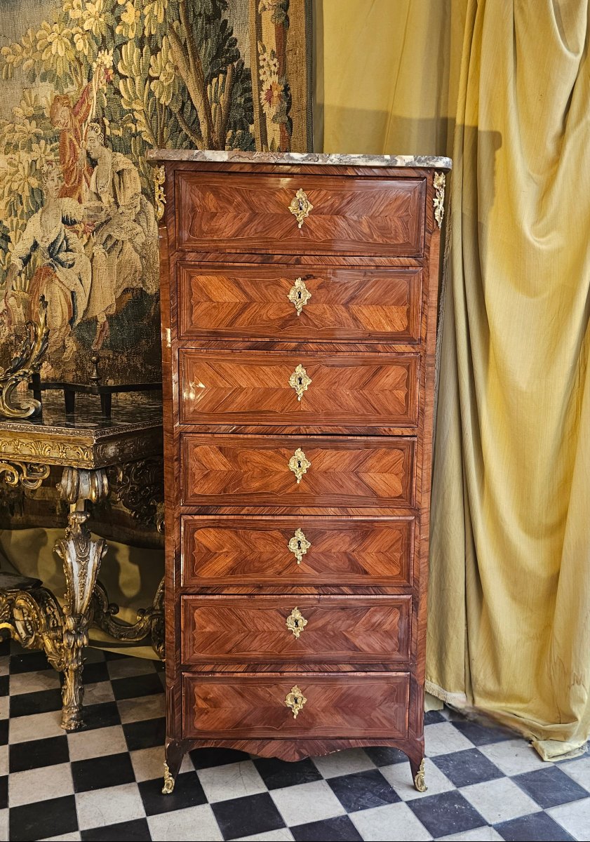 Semainier Epoque Transition Louis XV- Louis XVI-photo-3