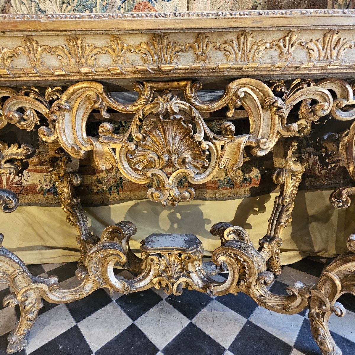 Importante Console en Bois Sculpté du XVIIIème Siècle-photo-2