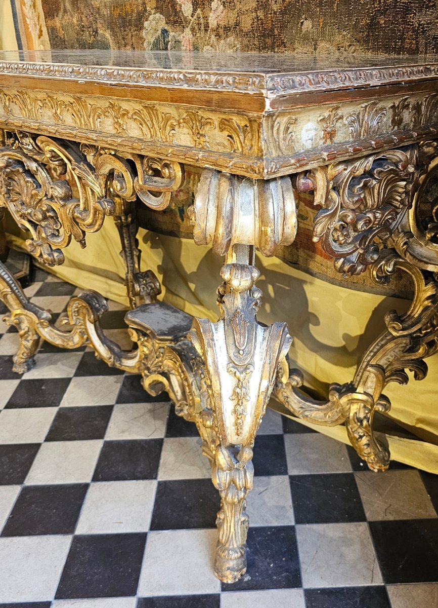 Importante Console en Bois Sculpté du XVIIIème Siècle-photo-3