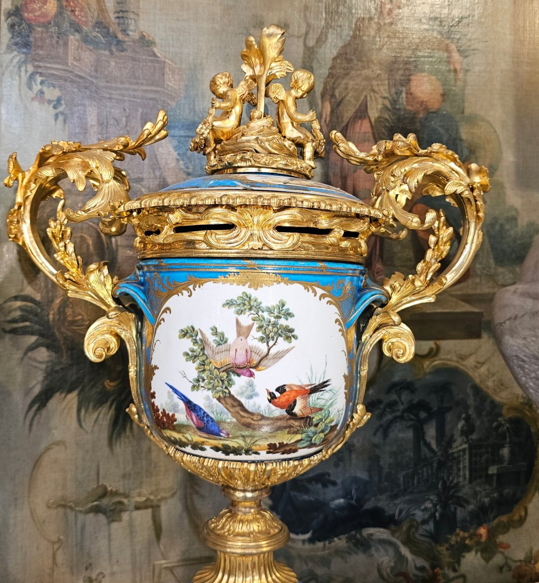 Pair Of Porcelain Vases From The Napoleon III Period-photo-2
