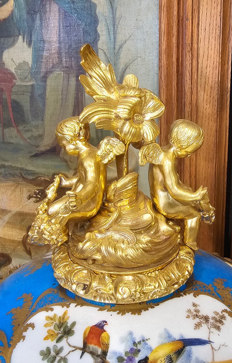 Pair Of Porcelain Vases From The Napoleon III Period-photo-8