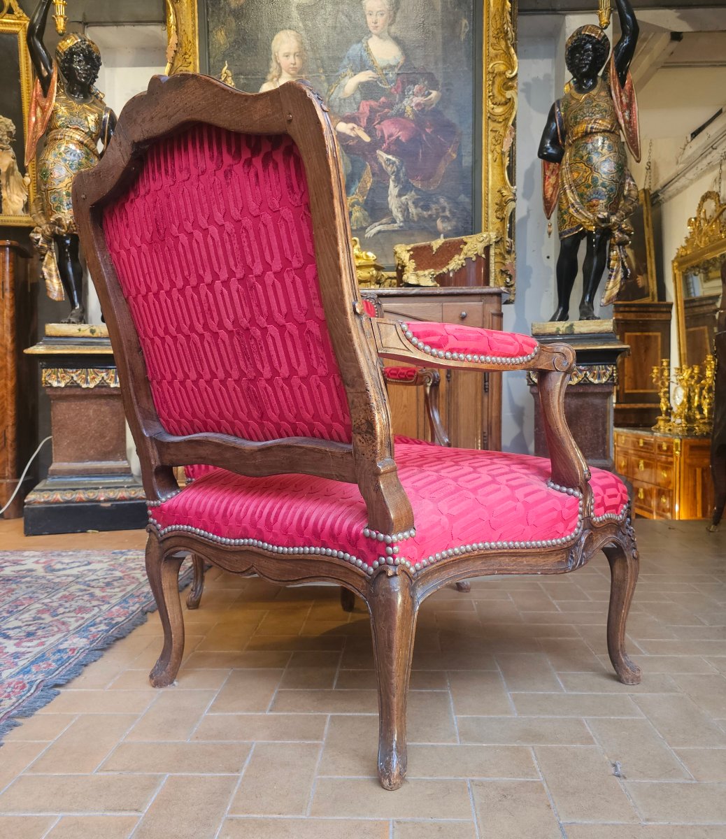Paire de Larges Fauteuils Style Louis XV-photo-2