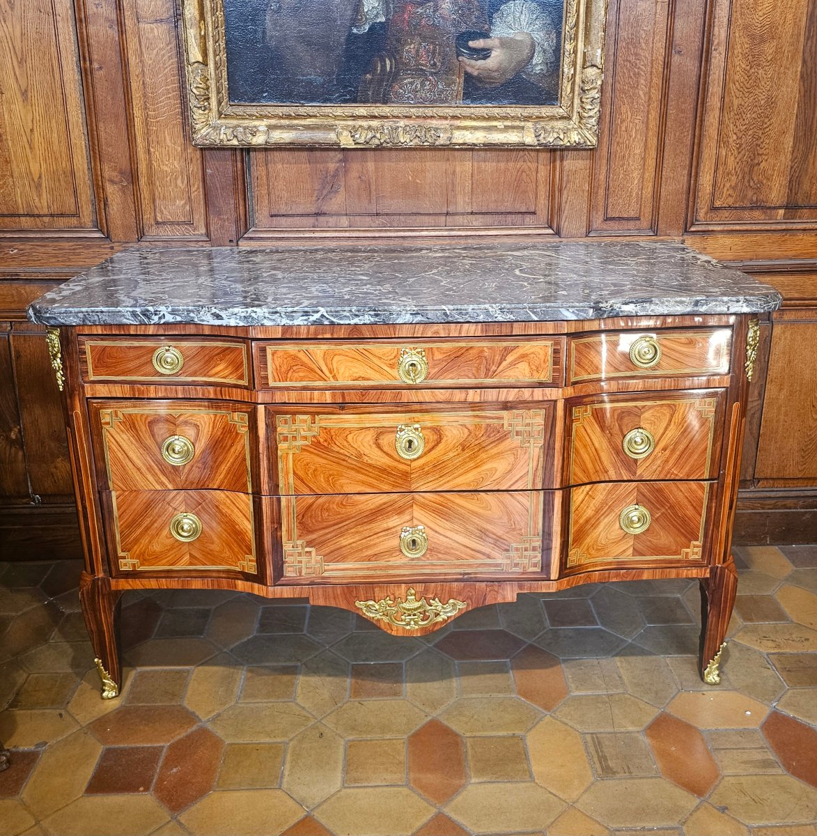 Commode à Ressaut Epoque Transition Louis XV - Louis XVI-photo-4
