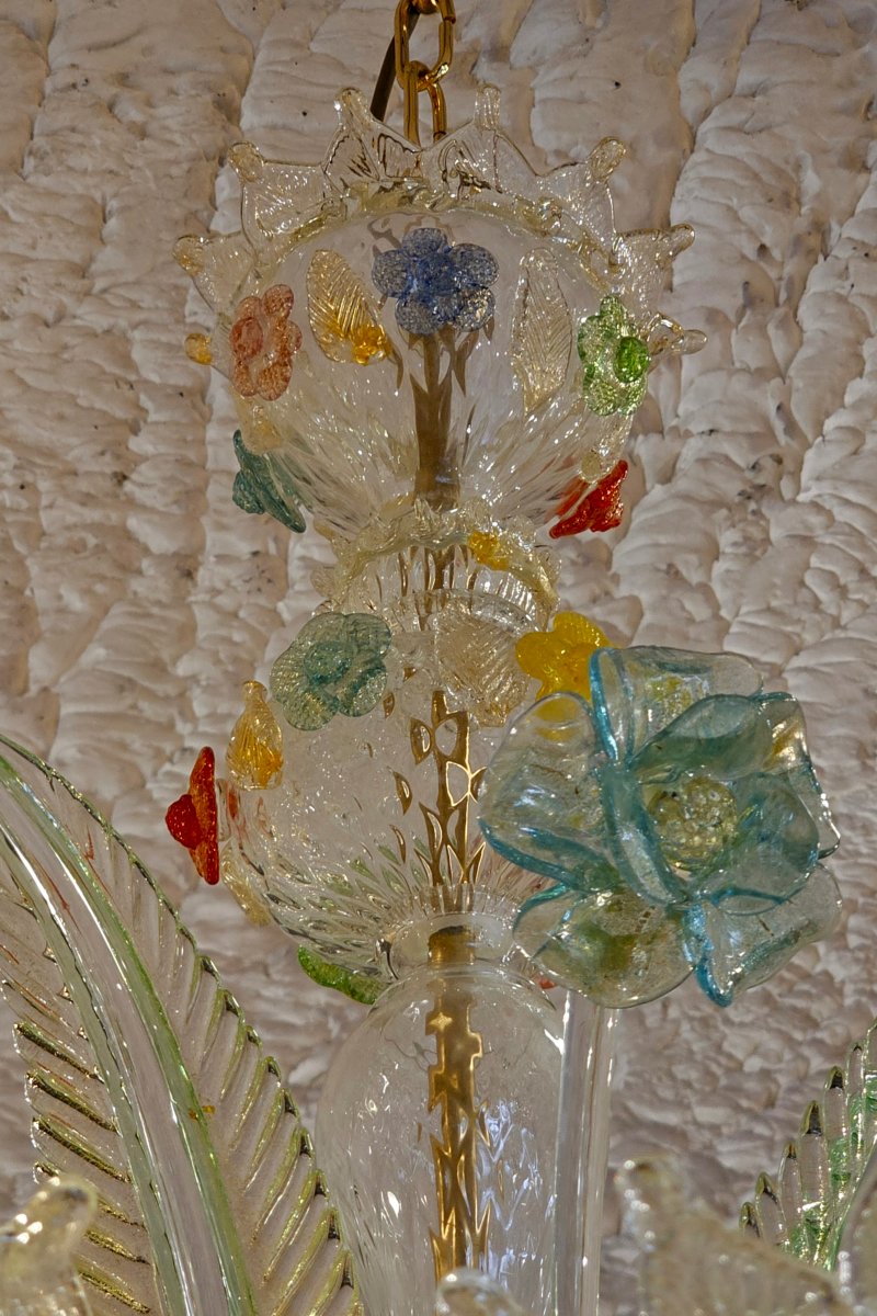 Lustre en Verre de Venise vers 1880-photo-1