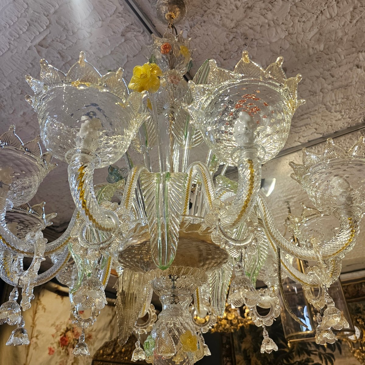 Lustre en Verre de Venise vers 1880-photo-6