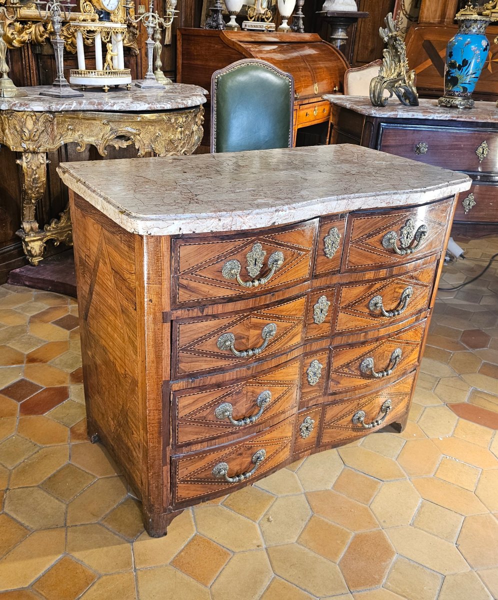 Louis XIV-era Crossbow-shaped Chest Of Drawers-photo-4
