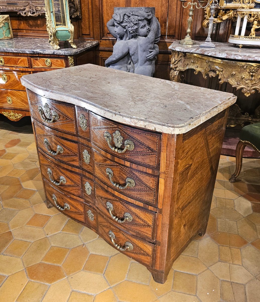 Louis XIV-era Crossbow-shaped Chest Of Drawers-photo-3