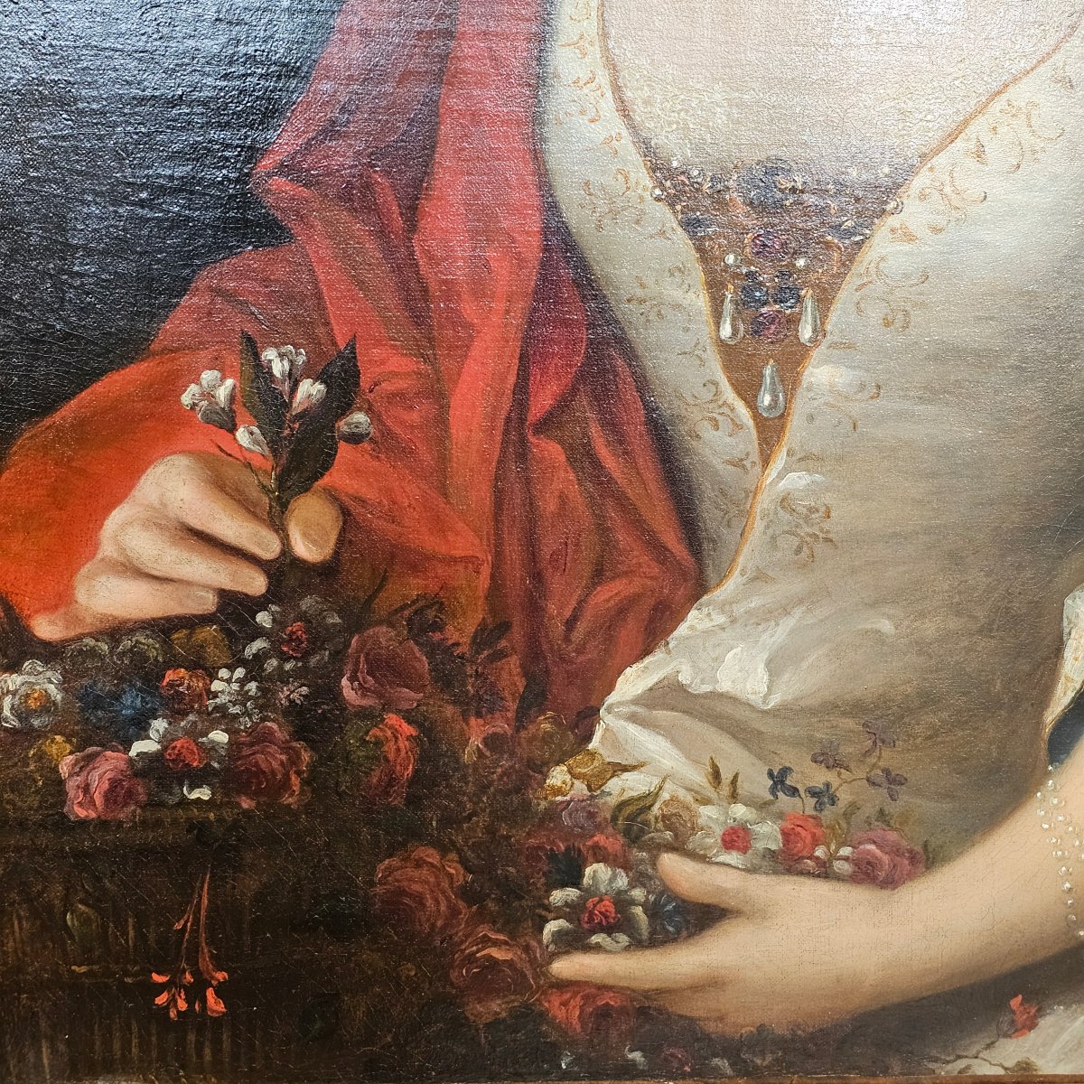 Portrait de Jeune Femme Epoque Louis XV-photo-3