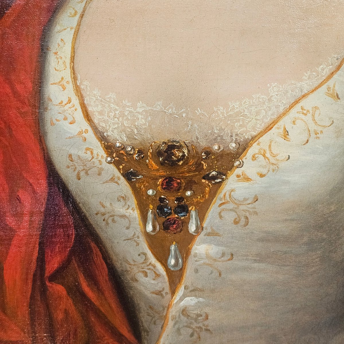 Portrait de Jeune Femme Epoque Louis XV-photo-1