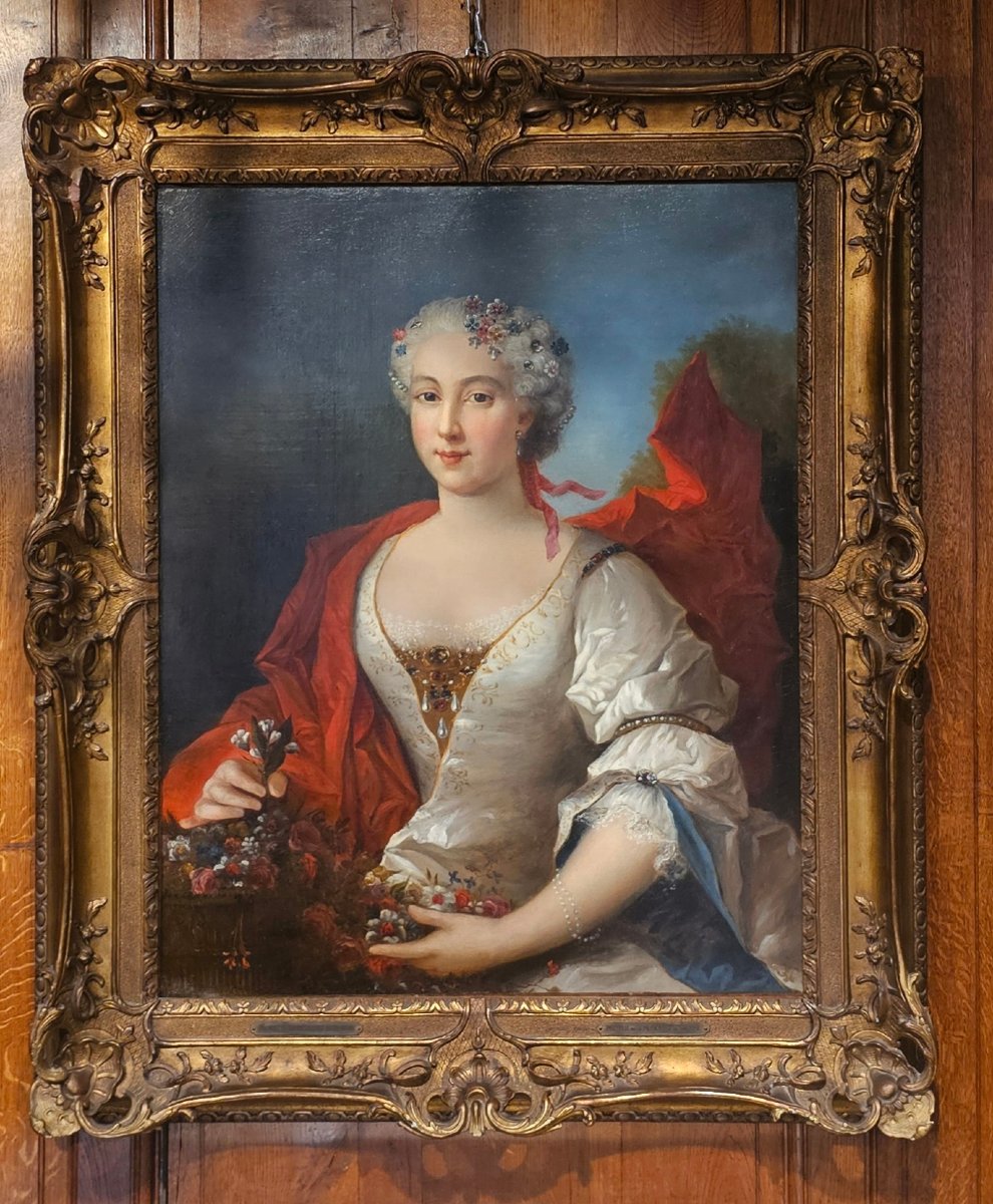 Portrait de Jeune Femme Epoque Louis XV