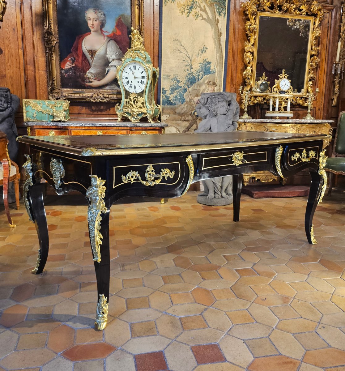 Flat-topped Regency-era Desk