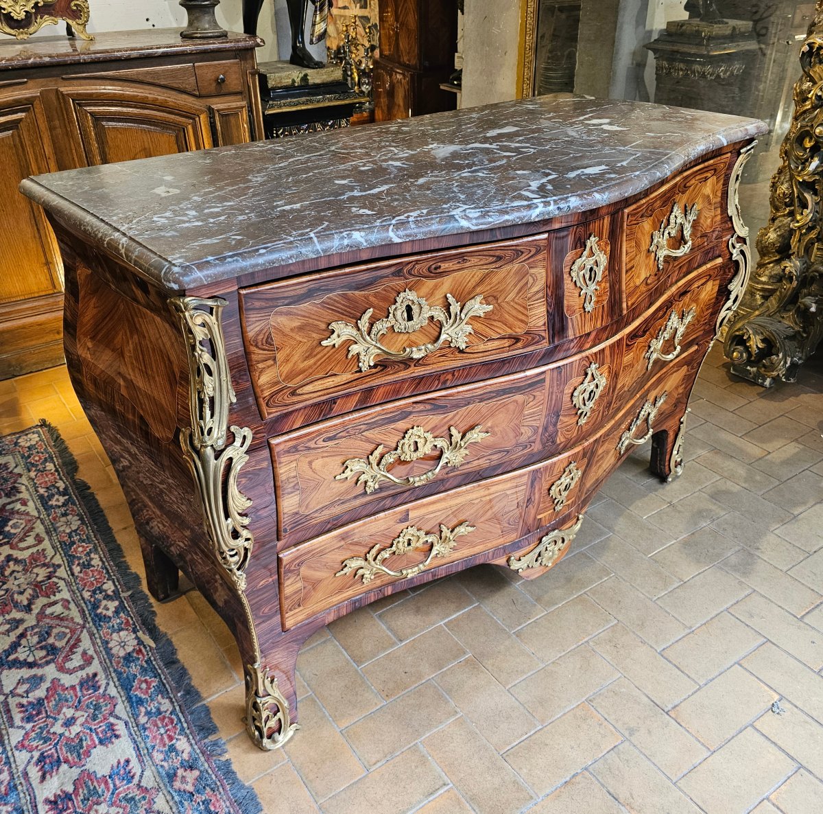Louis XV-era Tomb-shaped Chest Of Drawers-photo-1