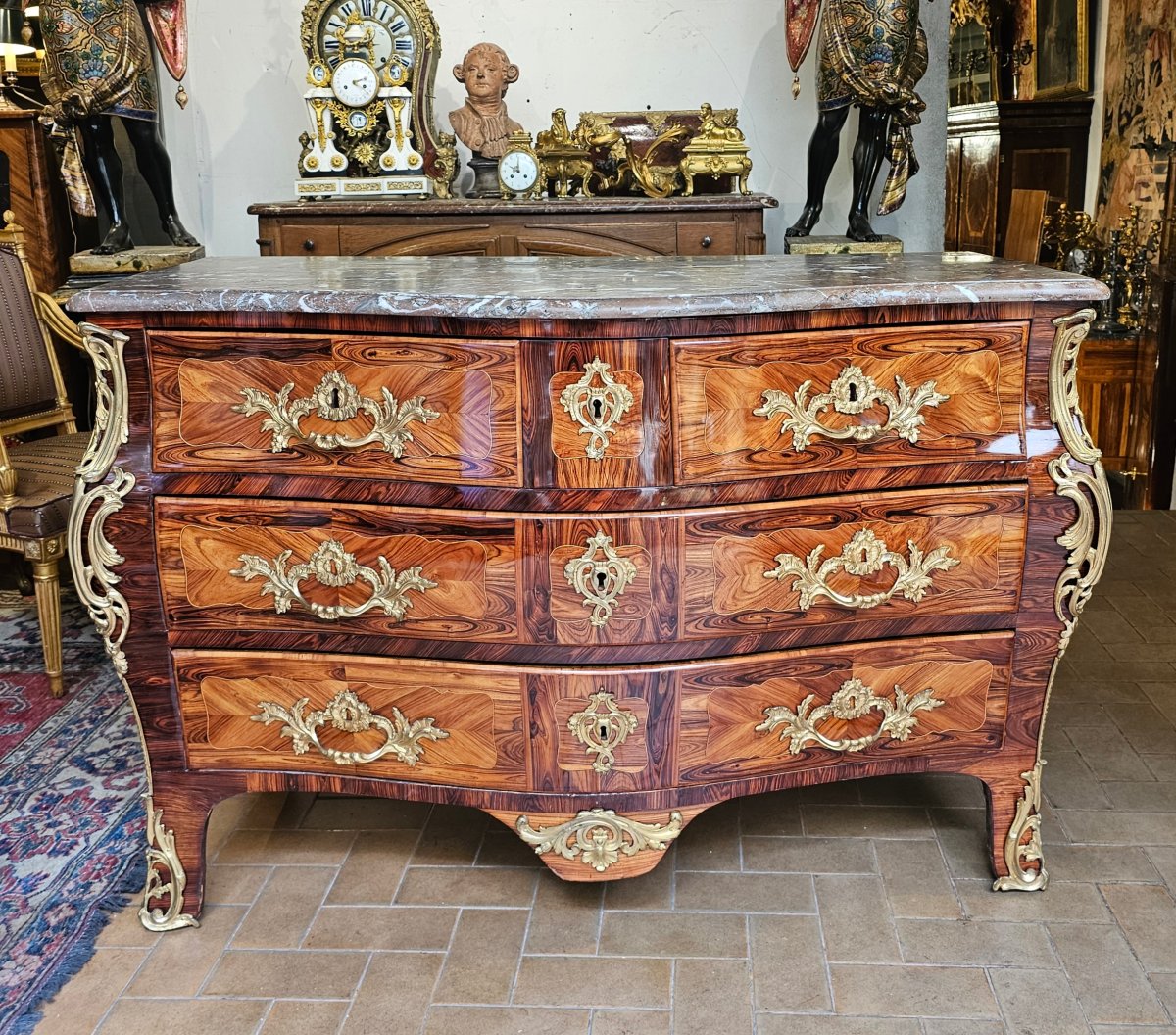 Louis XV-era Tomb-shaped Chest Of Drawers