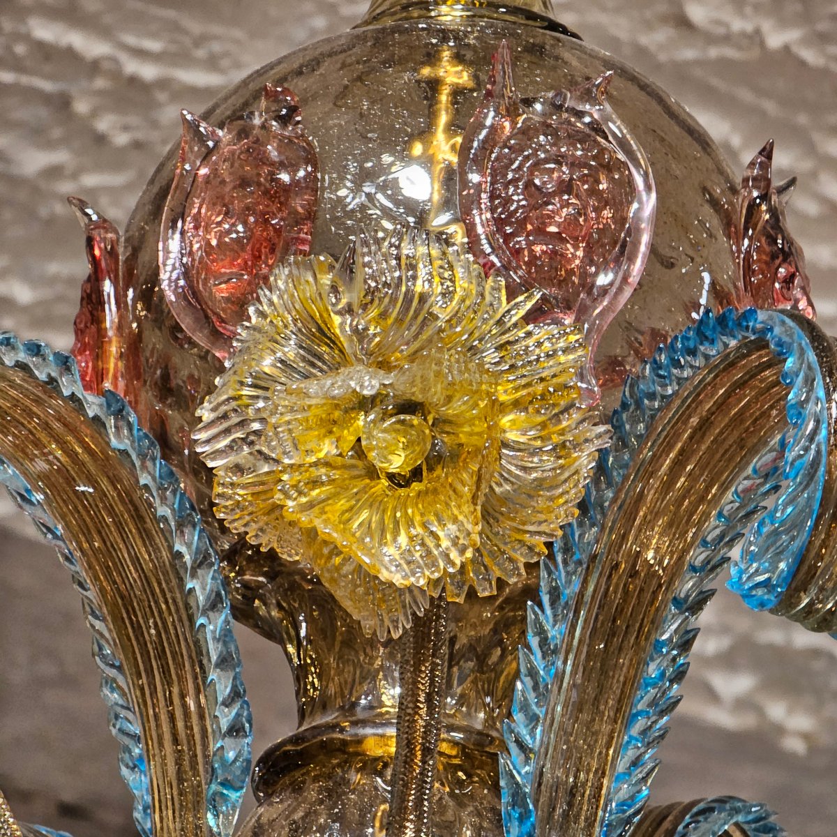 Lustre en Verre de Venise XIXème Siècle-photo-4