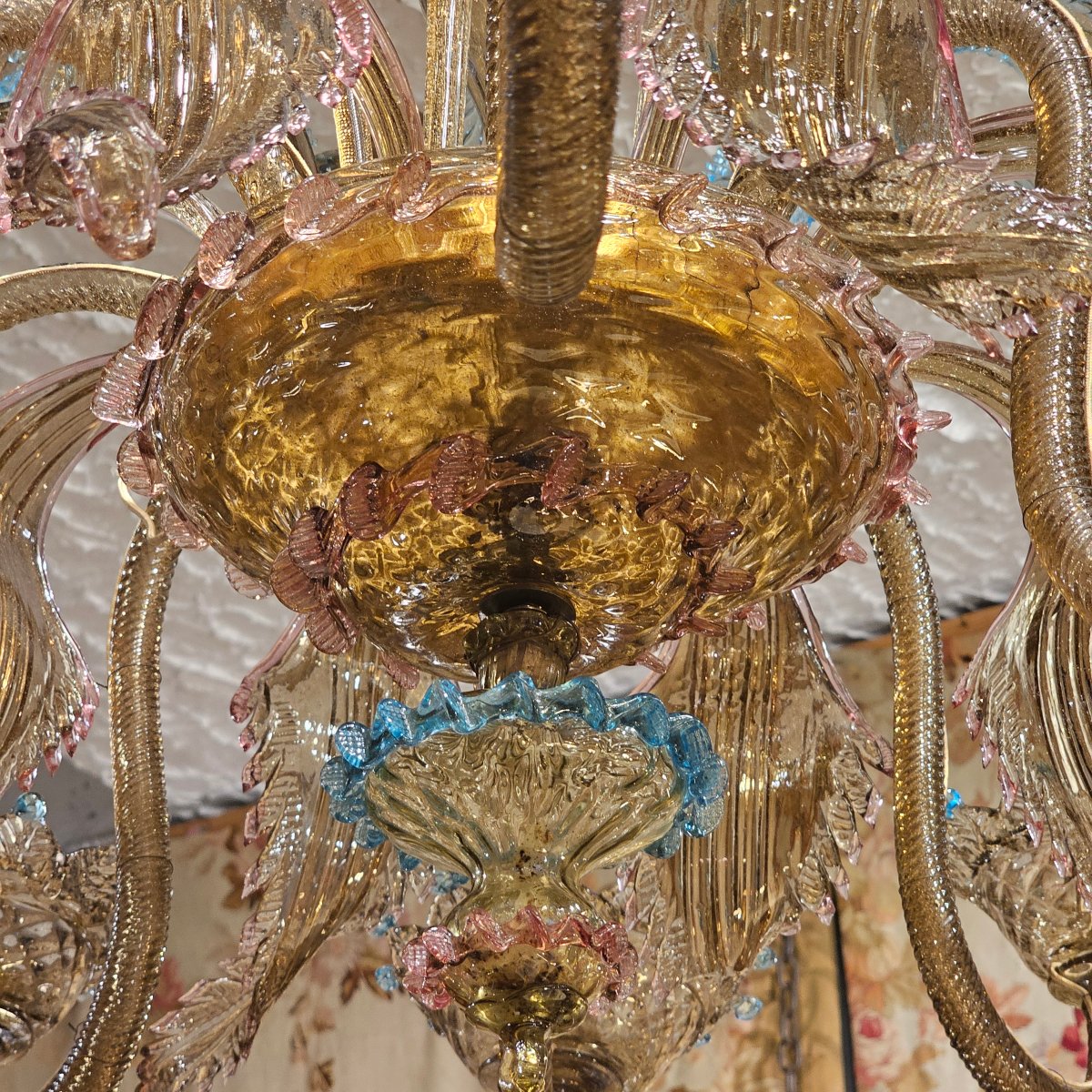 Lustre en Verre de Venise XIXème Siècle-photo-2