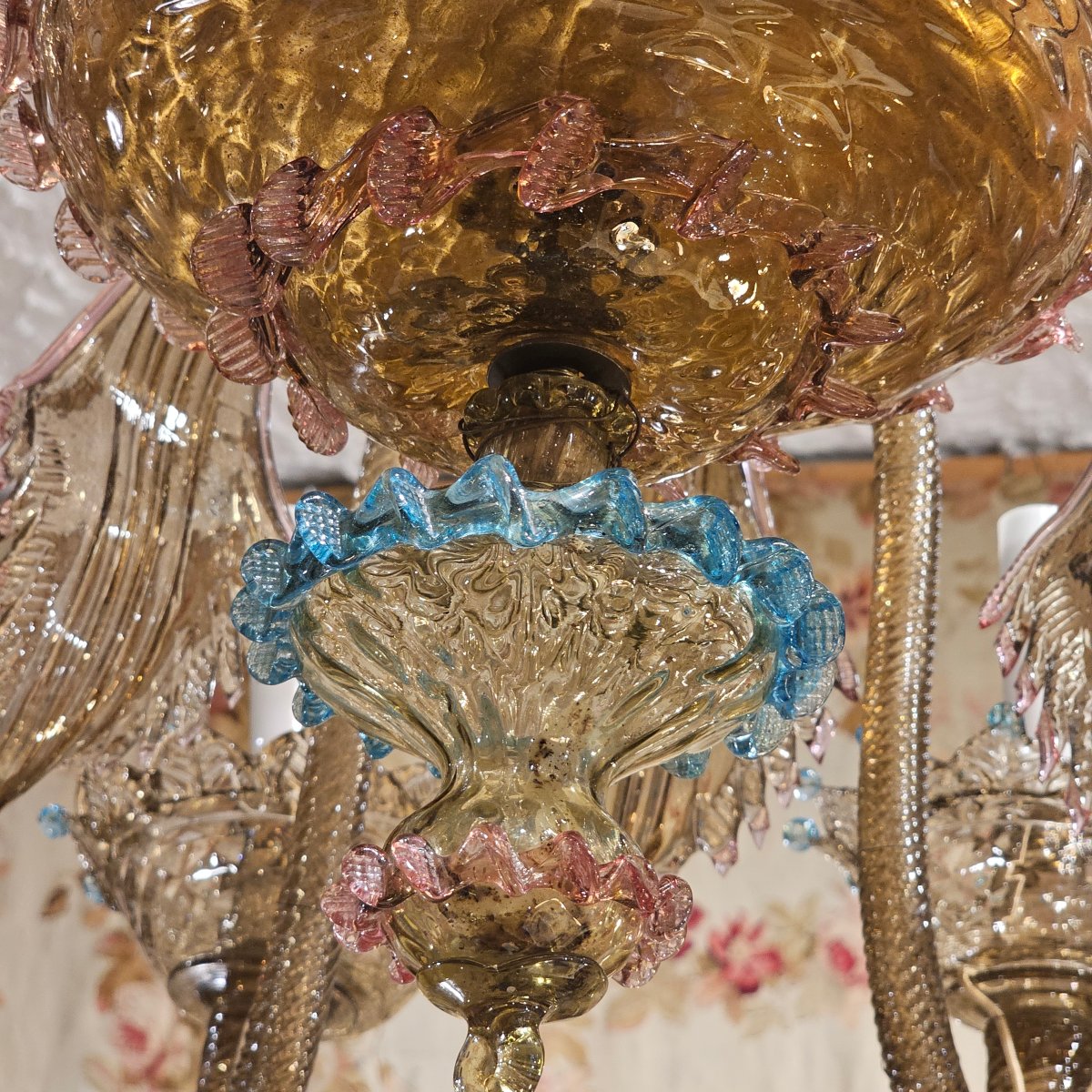 Lustre en Verre de Venise XIXème Siècle-photo-3