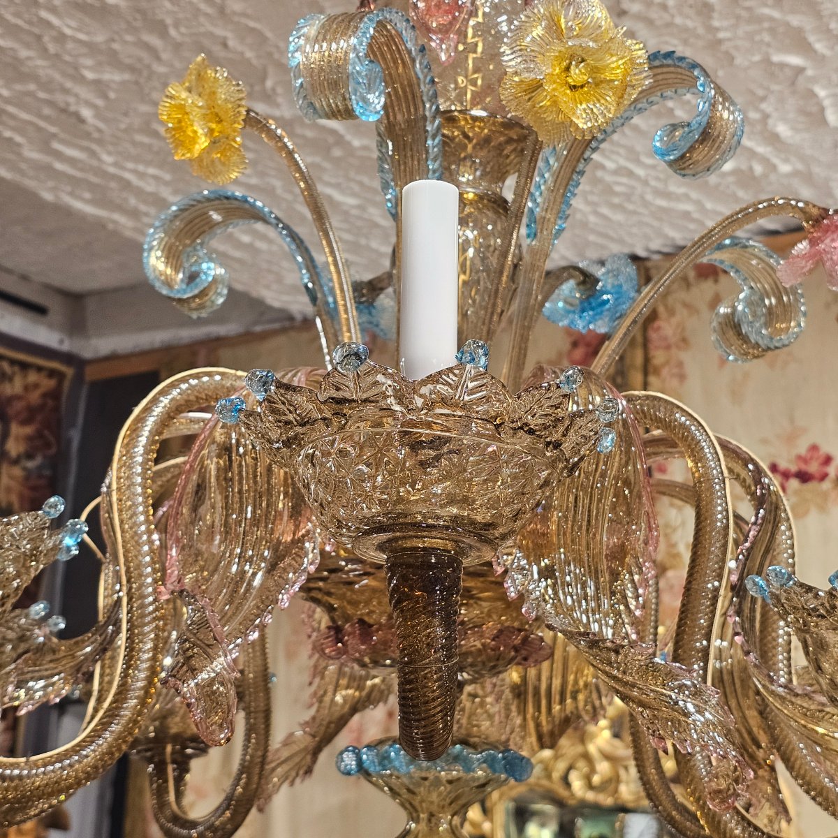 Lustre en Verre de Venise XIXème Siècle-photo-5