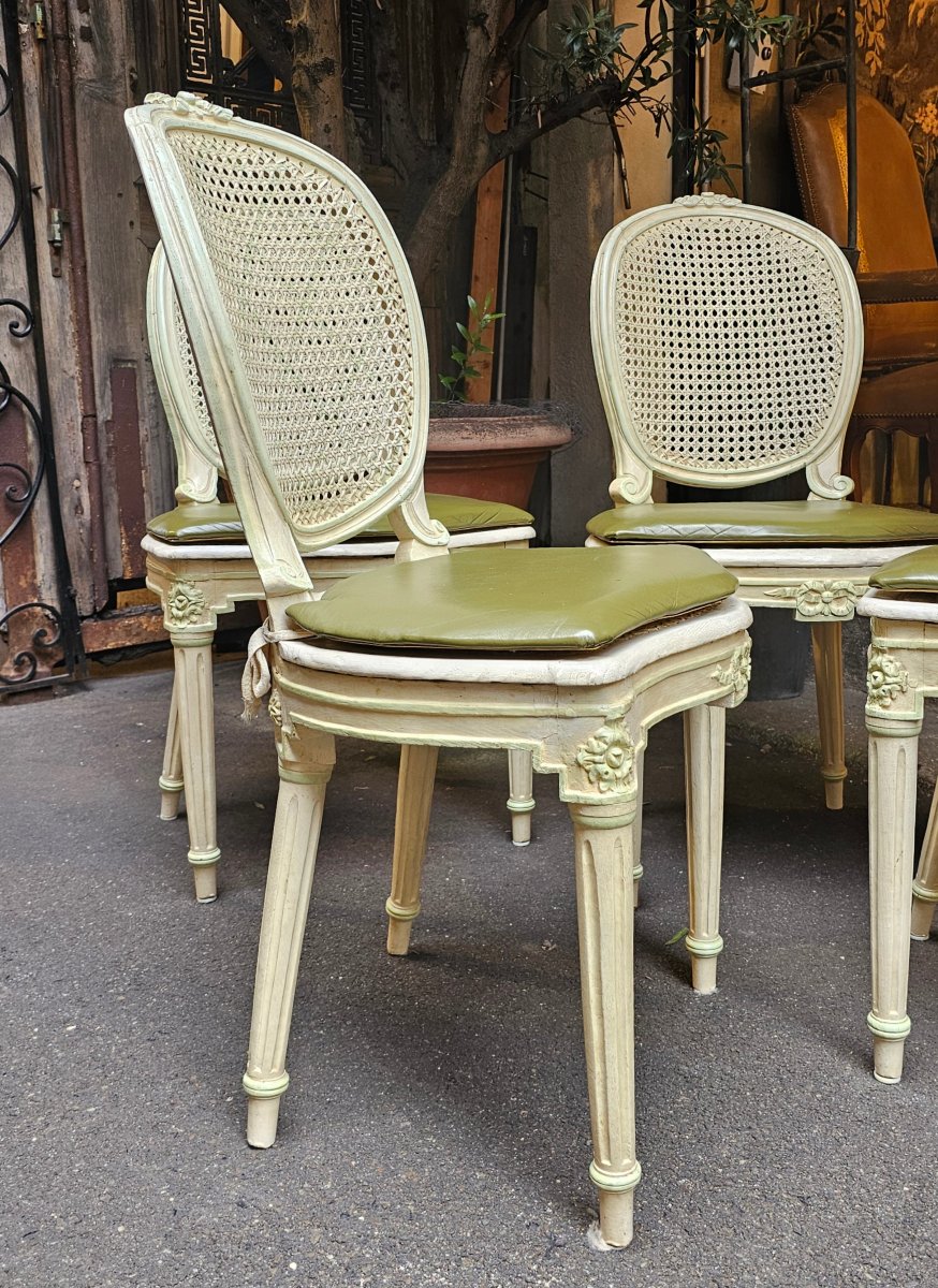 Suite de Quatre Chaises Epoque Louis XVI-photo-2