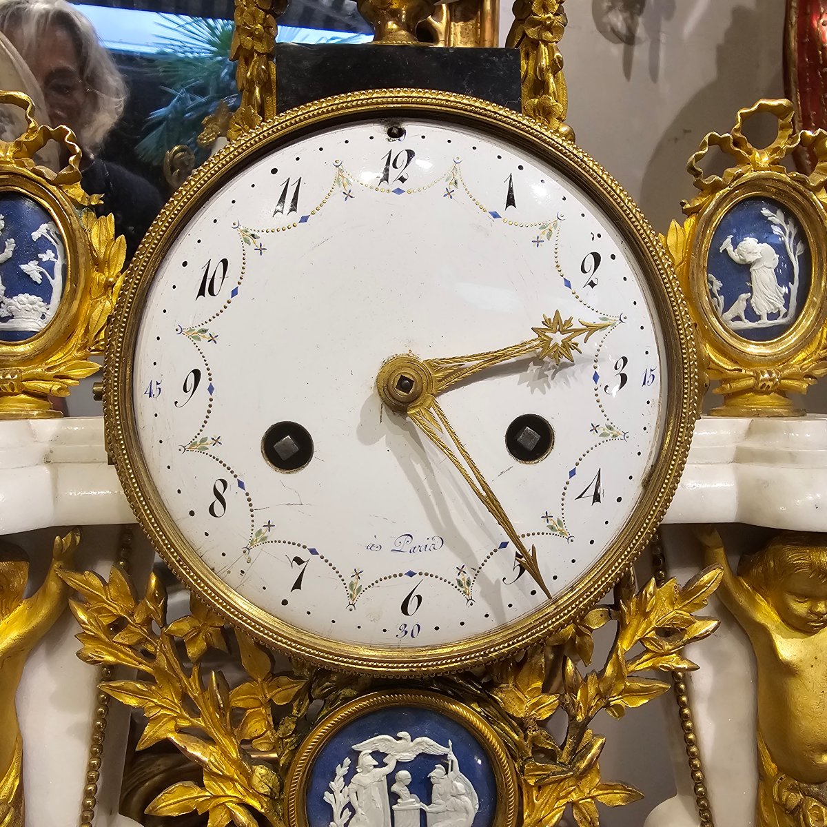 Pendule Portique Epoque Louis XVI-photo-2