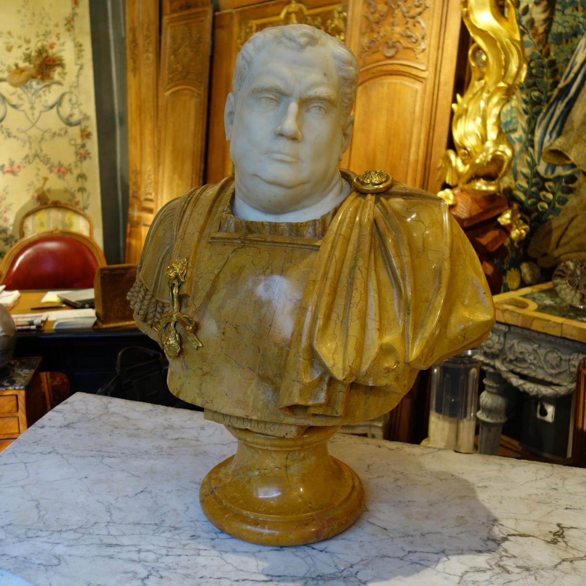 Bust Of Roman Emperor Epoque Nineteenth Century