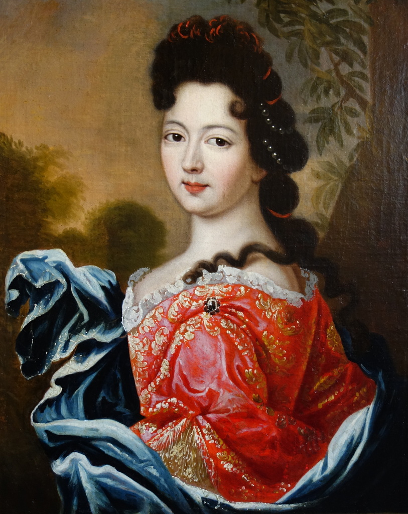 Portrait d'Une Dame De Qualité Epoque Louis XIV-photo-4