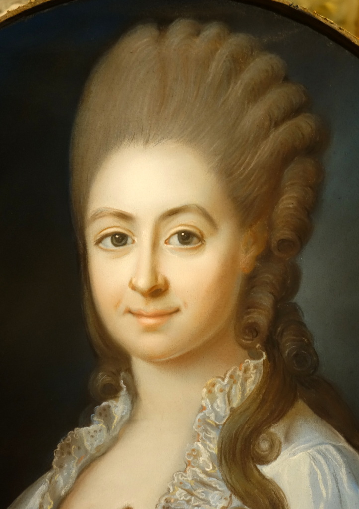 Pastel d'Une Jeune Femme Et Son Chat Epoque Louis XVI-photo-1