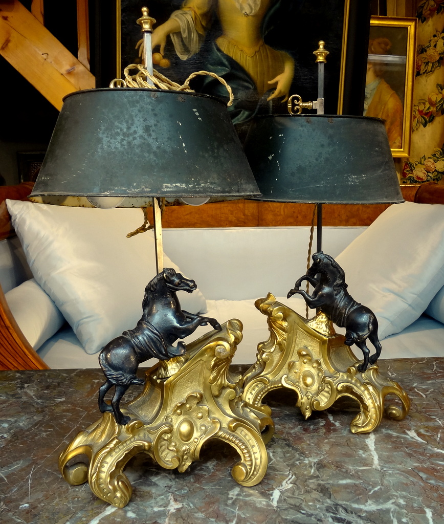 Pair Of Lamps Epoque Eighteenth Century-photo-1