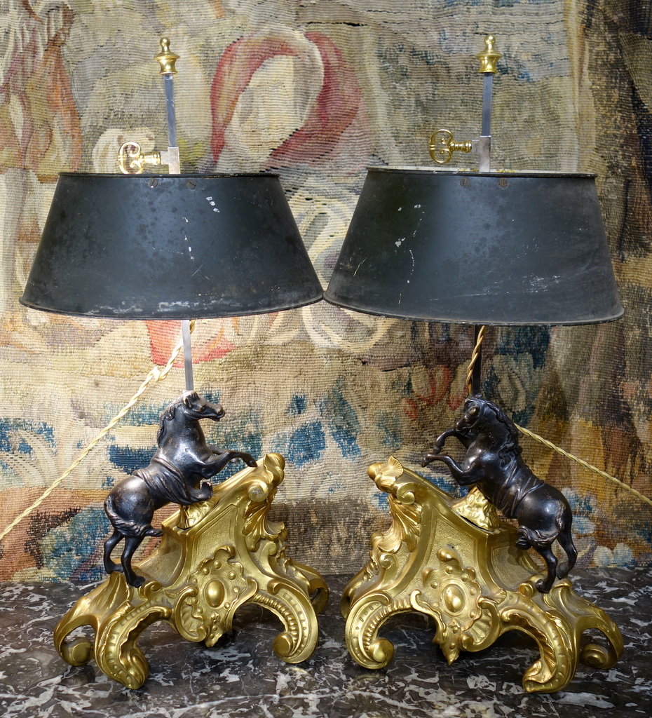 Pair Of Lamps Epoque Eighteenth Century-photo-3