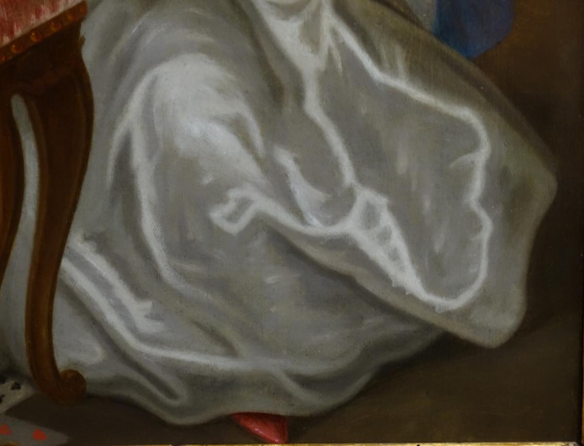 Portraits "le Château De Cartes" Epoque Louis XV-photo-4