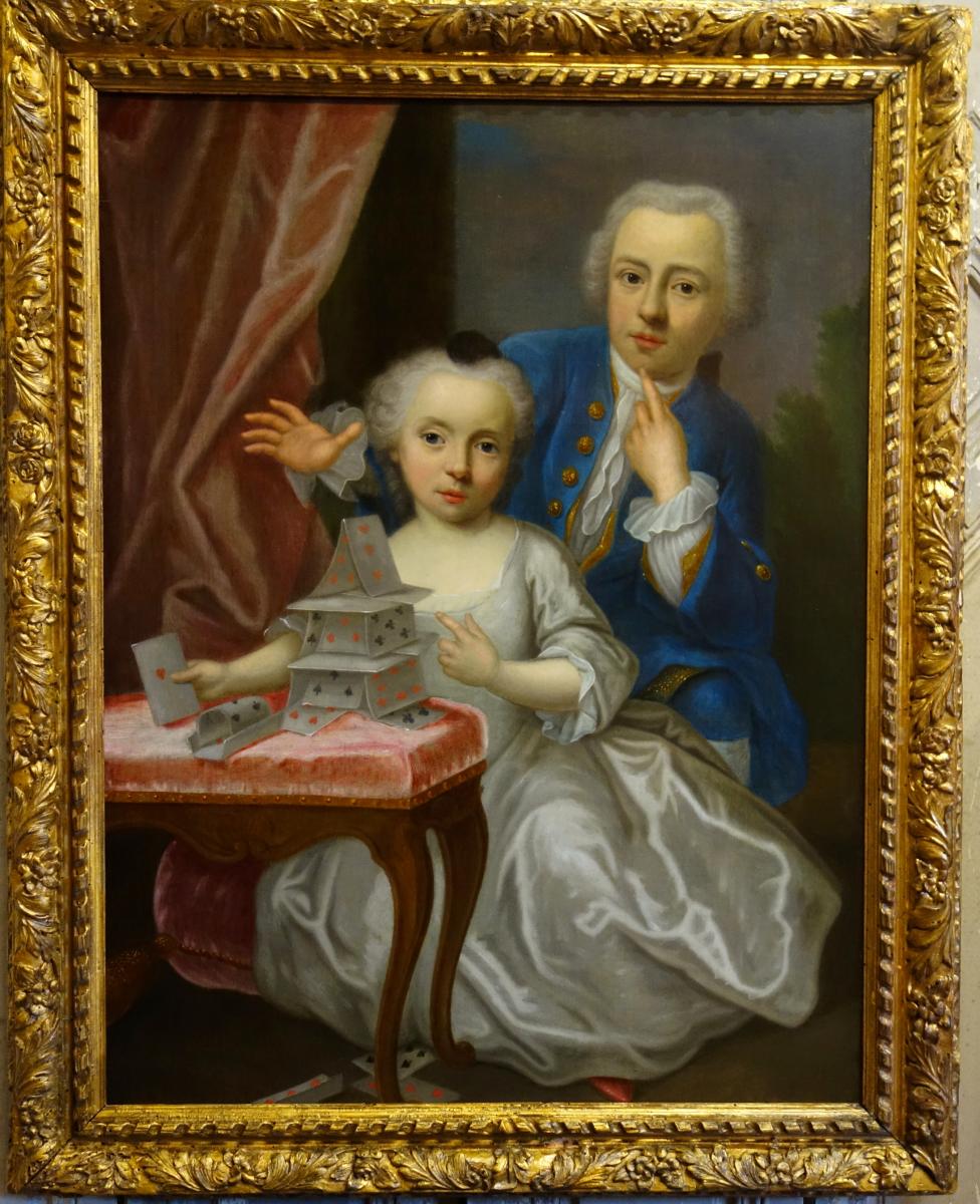 Portraits "le Château De Cartes" Epoque Louis XV-photo-5