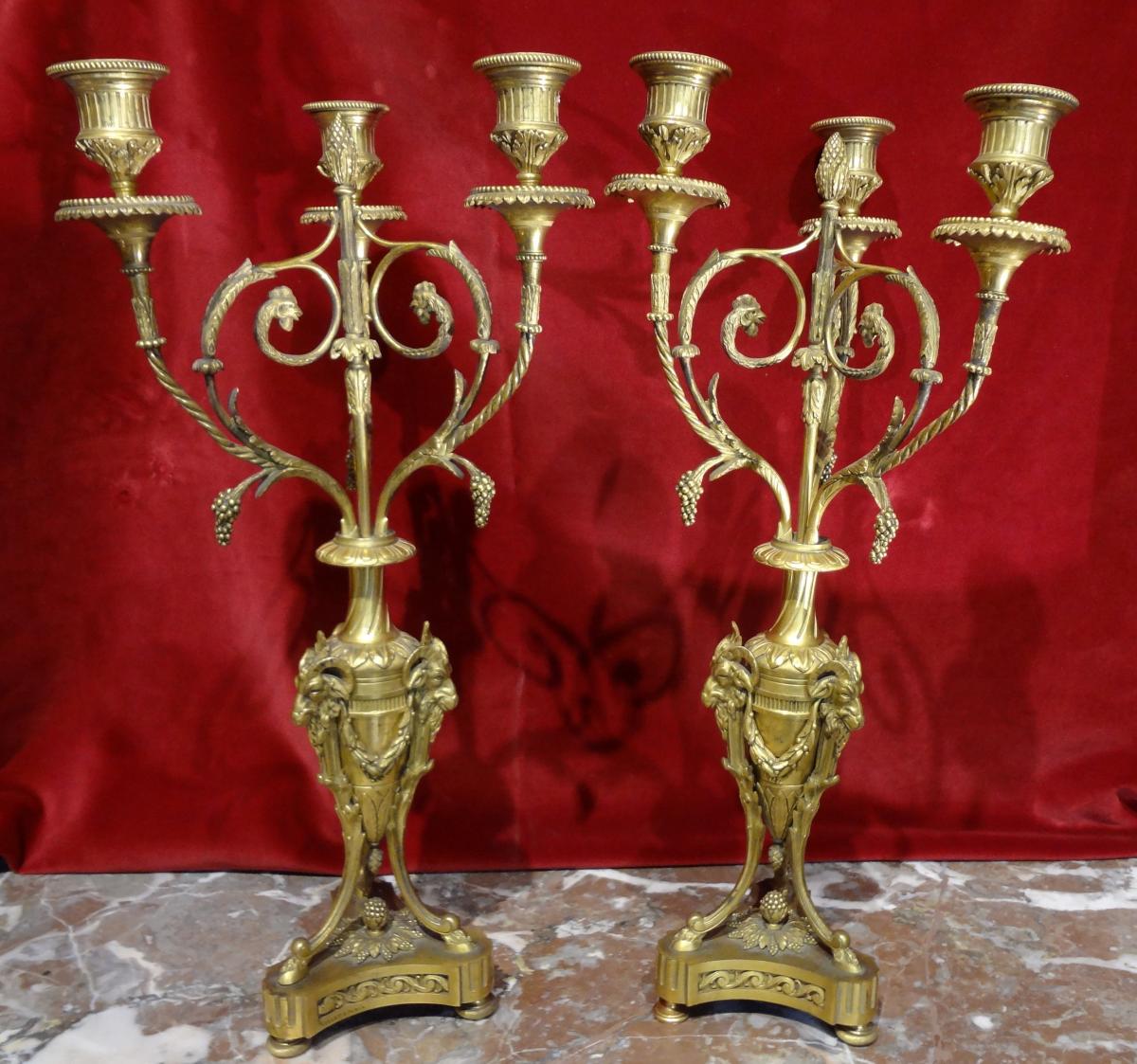 Pair Of Candelabra Louis XVI Style